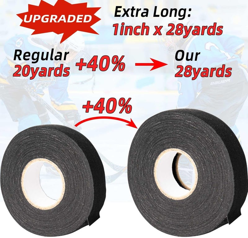 Magsaddle 2 Rolls Hockey Tape, Multipurpose Cloth Tape Grip Tape for Lacrosse Stick, Baseball & Softball Bats, Rackets, Pullup Bars, Gardening Tools, Gym, Sports Handle - Image 2